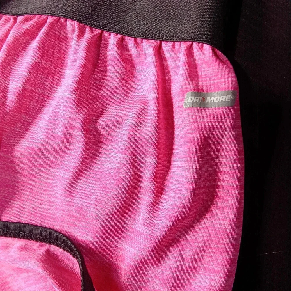 Danskin Now Pink Heathered 2-in-1 Layered Running Shorts Size S 4-6